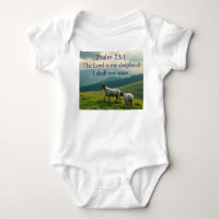 Camiseta de bebé con versículo bíblico Salmo 23:1