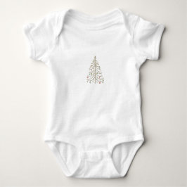 Body Para Bebé Camiseta de bebé de árbol de Navidad pastel