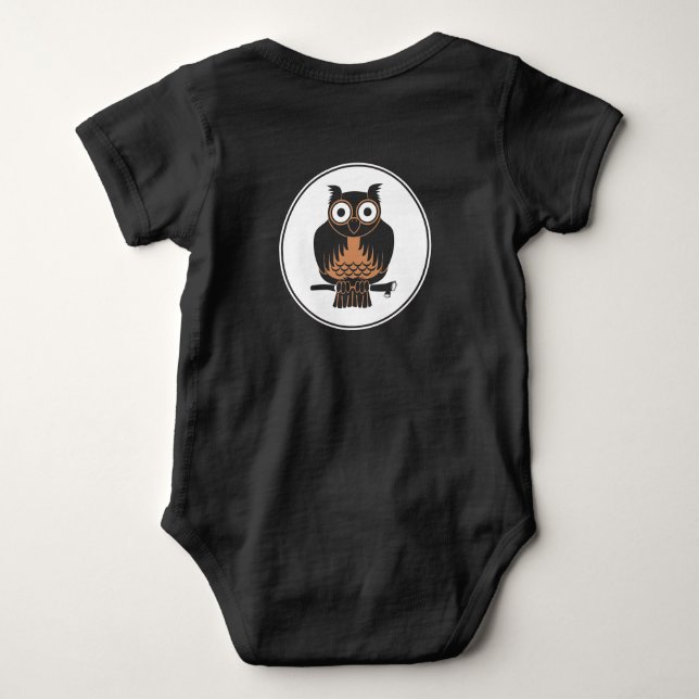 Body Para Bebé Camiseta de bebé de búho (Reverso)