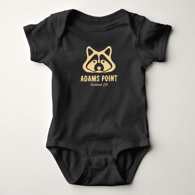 Body Para Bebé Camiseta de bebé de Mapache de Adams Point (Anverso)