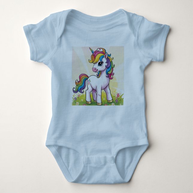 Body Para Bebé Camiseta de bebé de Unicornio (Anverso)