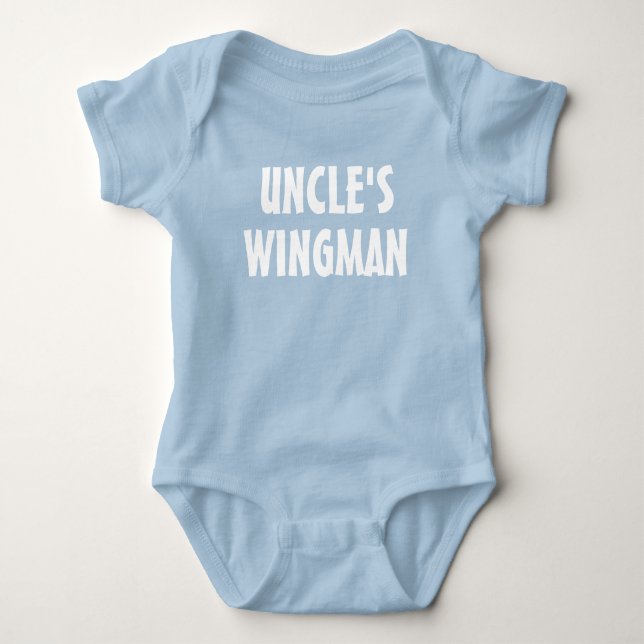 Body Para Bebé Camiseta de bebé del sobrino del tío Wingman (Anverso)