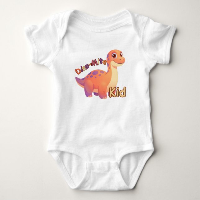 Body Para Bebé Camiseta de bebé Dino-Mite Kid (Anverso)