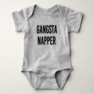 Body Para Bebé Camiseta de bebé divertida de Gangsta Napper