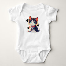 Camiseta de bebé gatito lindo