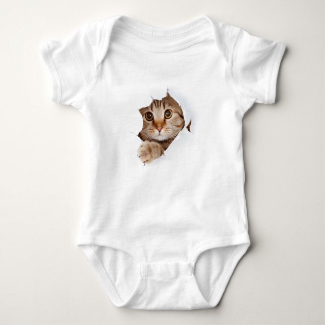 Body Para Bebé Camiseta de bebé gatito lindo - Infante personaliz (Anverso)