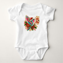 Camiseta de bebé Hummingbird Navidad Ho Ho
