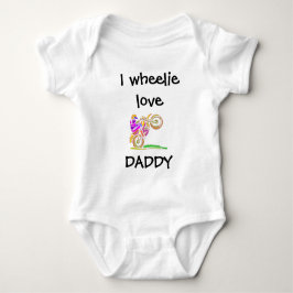 Body Para Bebé Camiseta de bebé 'I Wheelie Love Daddy Motocross B