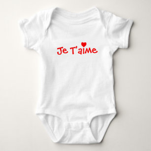 Body Para Bebé Camiseta de bebé Je T'aime - Personalizada