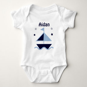 Body Para Bebé Camiseta de bebé "Nautical/Sailboat/Navy" persona