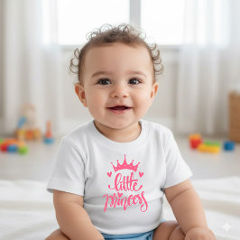 Body Para Bebé Camiseta de bebé pequeña princesa corona rosa lind