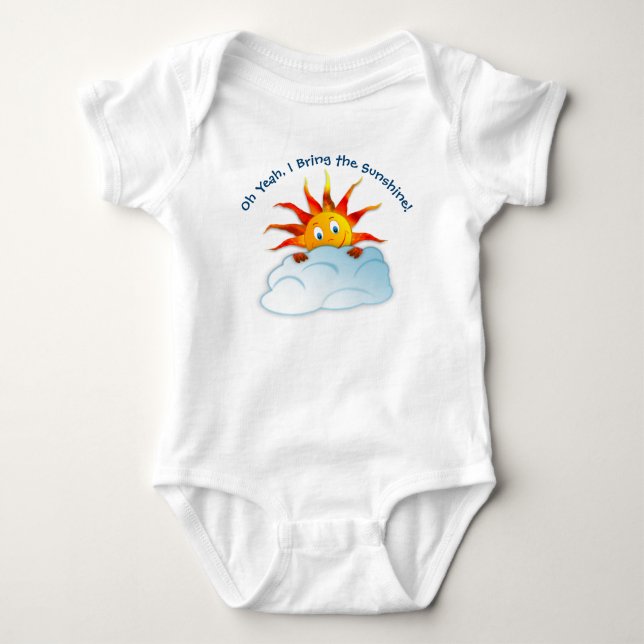 Body Para Bebé Camiseta de bebé un PC, trae el sol, diversión (Anverso)