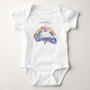 Body Para Bebé Camiseta de bebé unicornio arcoíris de género Cree