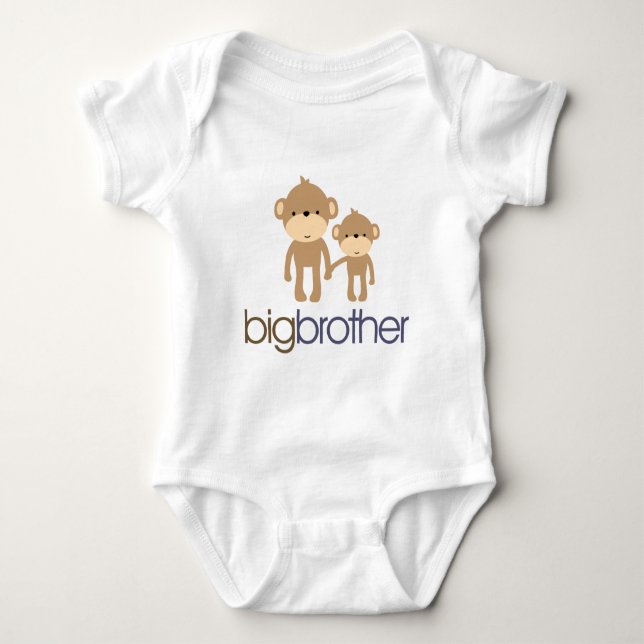 Body Para Bebé Camiseta de Big Brother Monkey (Anverso)