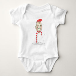 Body Para Bebé Camiseta de búho navideño lindo