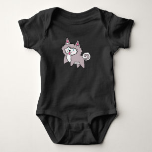 Body Para Bebé Camiseta de cachorro husky bebé