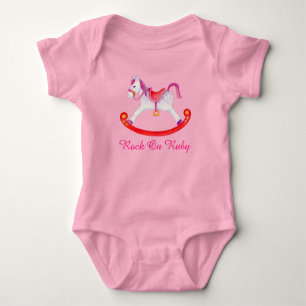 Body Para Bebé Camiseta de chicas de arte con mecedoras