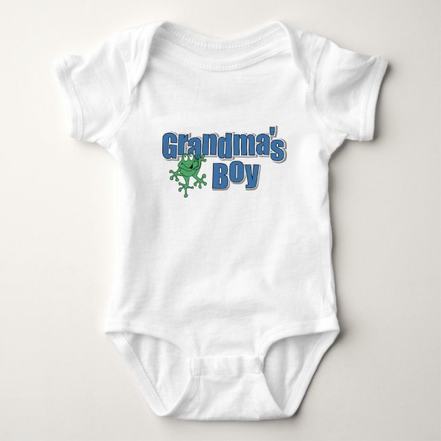 Body Para Bebé Camiseta de chico de la abuela (Anverso)