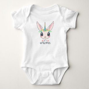 Body Para Bebé Camiseta de conejito unicornio