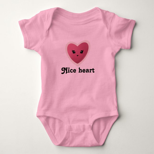 Body Para Bebé Camiseta de corazón (Anverso)