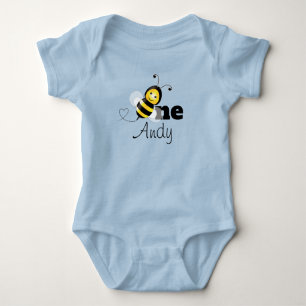 Body Para Bebé Camiseta de cumpleaños de Abeja Feliz de un año de