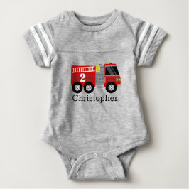 Body Para Bebé Camiseta de cumpleaños de Fire Truck