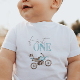 Body Para Bebé Camiseta de cumpleaños de moto de tierra azul Fast