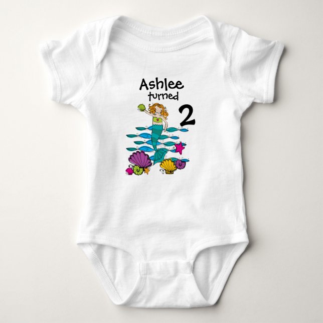 Body Para Bebé Camiseta de cumpleaños del Personalizable de la si (Anverso)