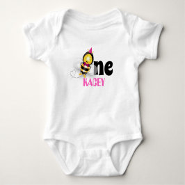 Body Para Bebé Camiseta de cumpleaños Feliz Abeja de UN año para 