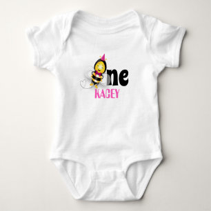 Body Para Bebé Camiseta de cumpleaños Feliz Abeja de UN año para
