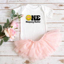 Camiseta de cumpleaños uno bebé feliz