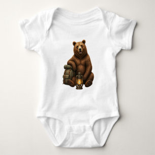 Body Para Bebé Camiseta de dibujos animados de oso del bosque lin