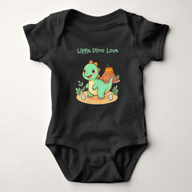 Body Para Bebé Camiseta de dinosaurio de algodón cómoda y linda (Anverso)
