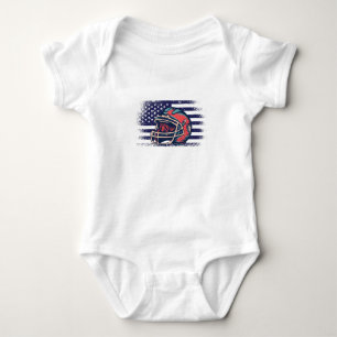 Body Para Bebé Camiseta de fanático de fútbol americano con bande