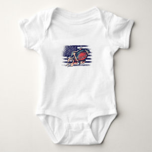 Body Para Bebé Camiseta de fanático de fútbol americano con bande