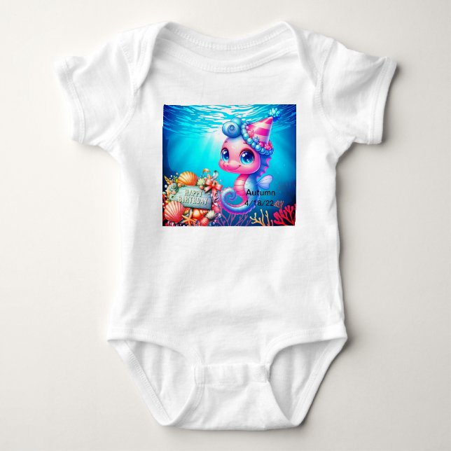 Body Para Bebé Camiseta de Feliz Cumpleaños (Anverso)