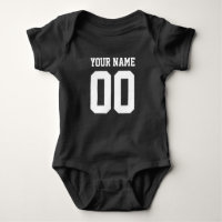 camiseta de fútbol azul personalizado número baby