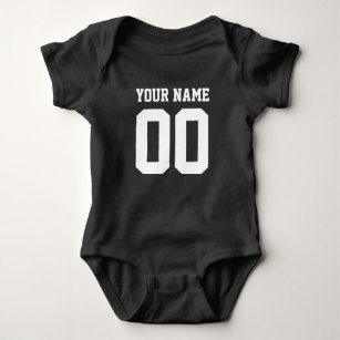 Body Para Bebé camiseta de fútbol azul personalizado número baby 