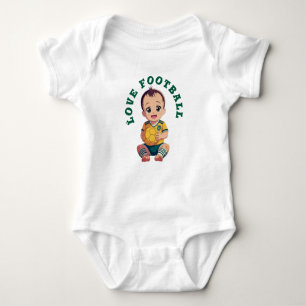 Body Para Bebé Camiseta de fútbol de amor para bebé