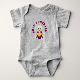 Body Para Bebé Camiseta de fútbol de amor para bebé