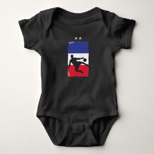 Body Para Bebé Camiseta de fútbol de Francia Fan Bandera Francesa