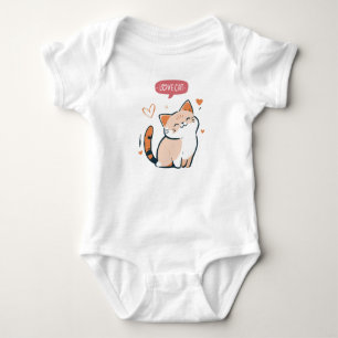 Body Para Bebé Camiseta de gato amoroso