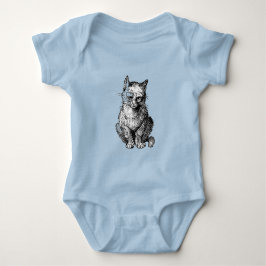 Body Para Bebé Camiseta de gato bebé animal lindo gruñón