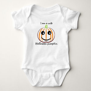 Body Para Bebé Camiseta de Halloween de bebé de calabaza linda