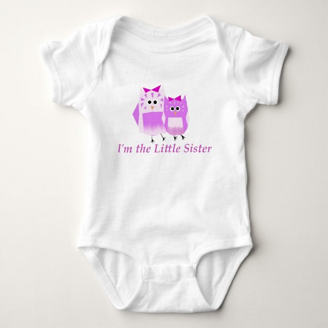 Body Para Bebé Camiseta de hermana pequeña (Anverso)