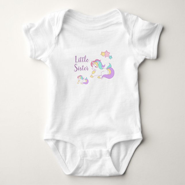 Body Para Bebé Camiseta de hermanita (Anverso)