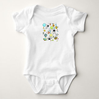 Body Para Bebé Camiseta de impresión espacial para traje de bebé