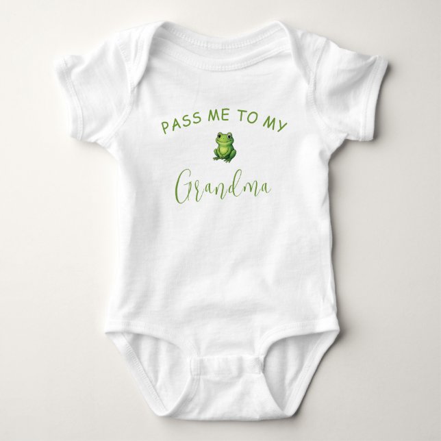 Body Para Bebé Camiseta de la abuela del bebé (Anverso)