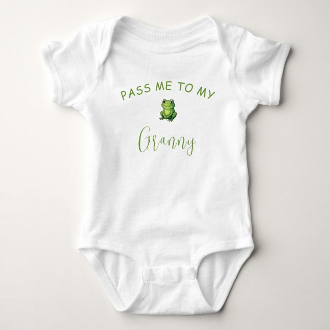 Body Para Bebé Camiseta de la abuela del bebé (Anverso)