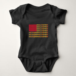 Body Para Bebé Camiseta de la bandera afroamericana